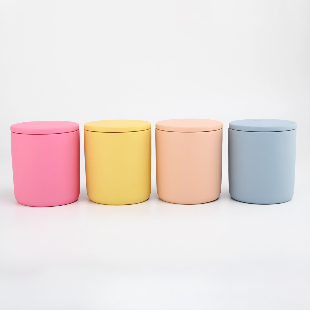 300 ml heißer Verkauf verlässt neu gestaltetes Keramikkerzenglas für Heimdeko