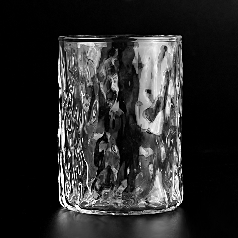 frascos de vela de vidro transparente de borosilicato de 10 onças de novo design