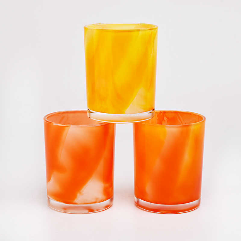 luxe kleurrijke glazen kaarsenpot voor groothandel in woonaccessoires