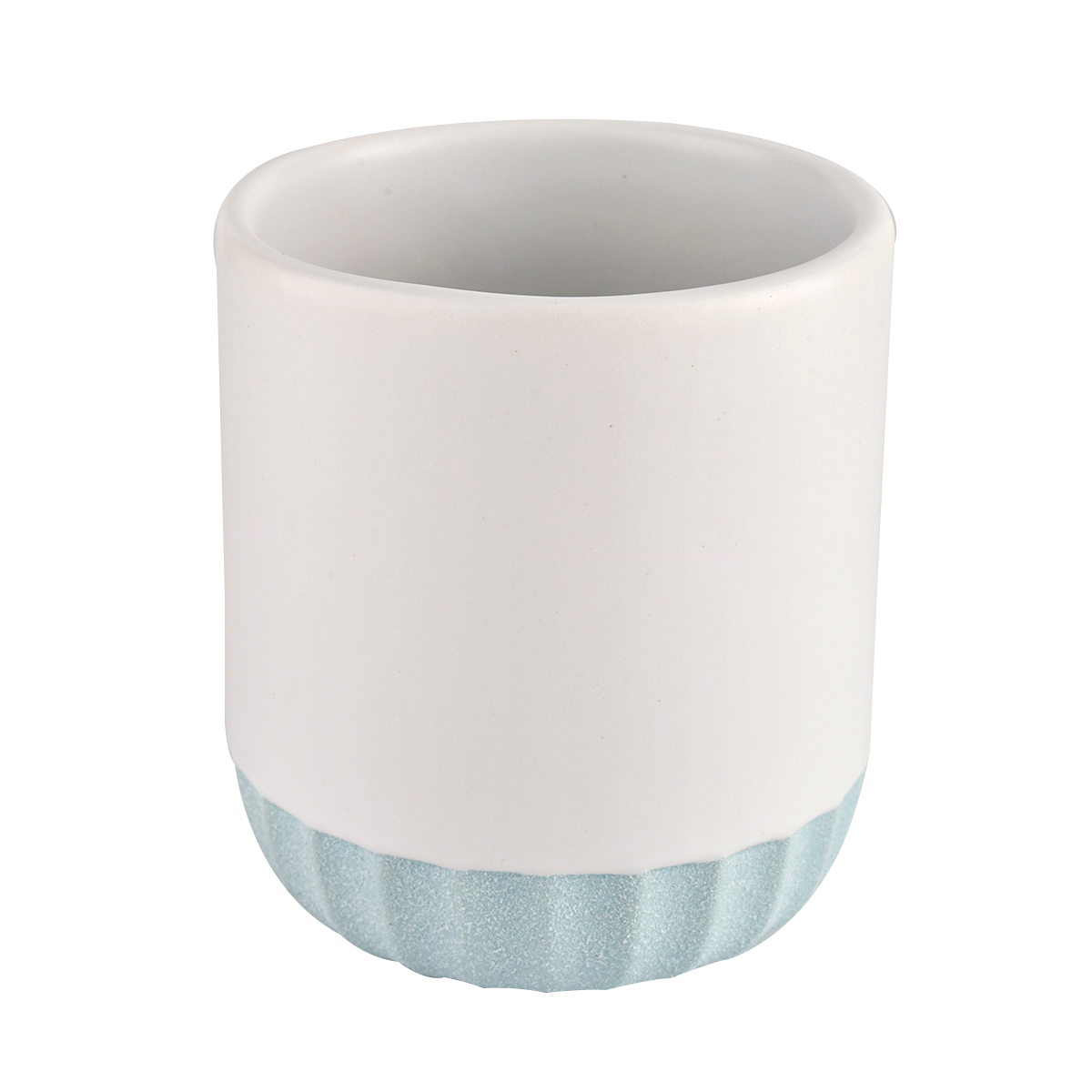 Tempat lilin kreatif hiasan natal silinder keramik guci lilin kosong dengan tutup
