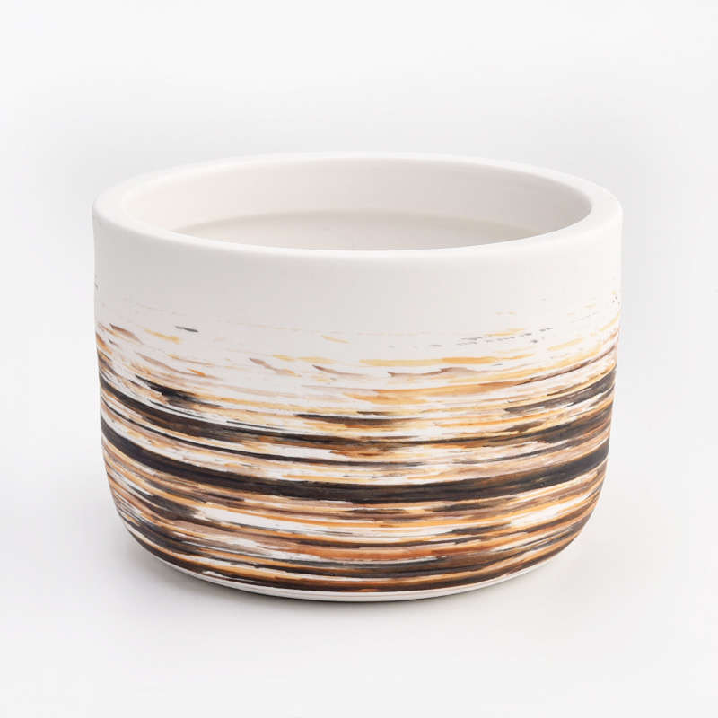 luxury artwork brush matte ceramic candle jars - COPY - vgi1gr