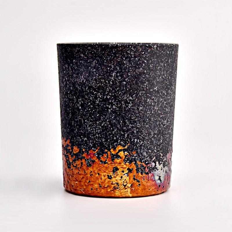 Popular custom size glass candle holder na may bagong palamuti para sa pakyawan