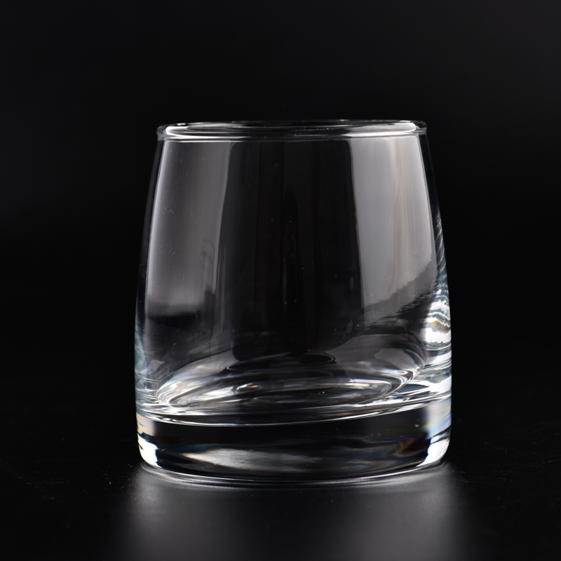 luxury 10oz clear glass candle jars empty glass candle vessels
