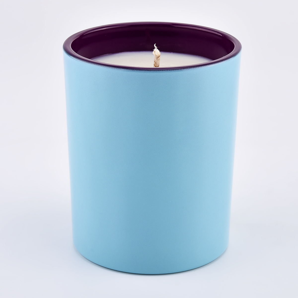 colorful 8oz glass vessels for candle making bicolor candle vessels
