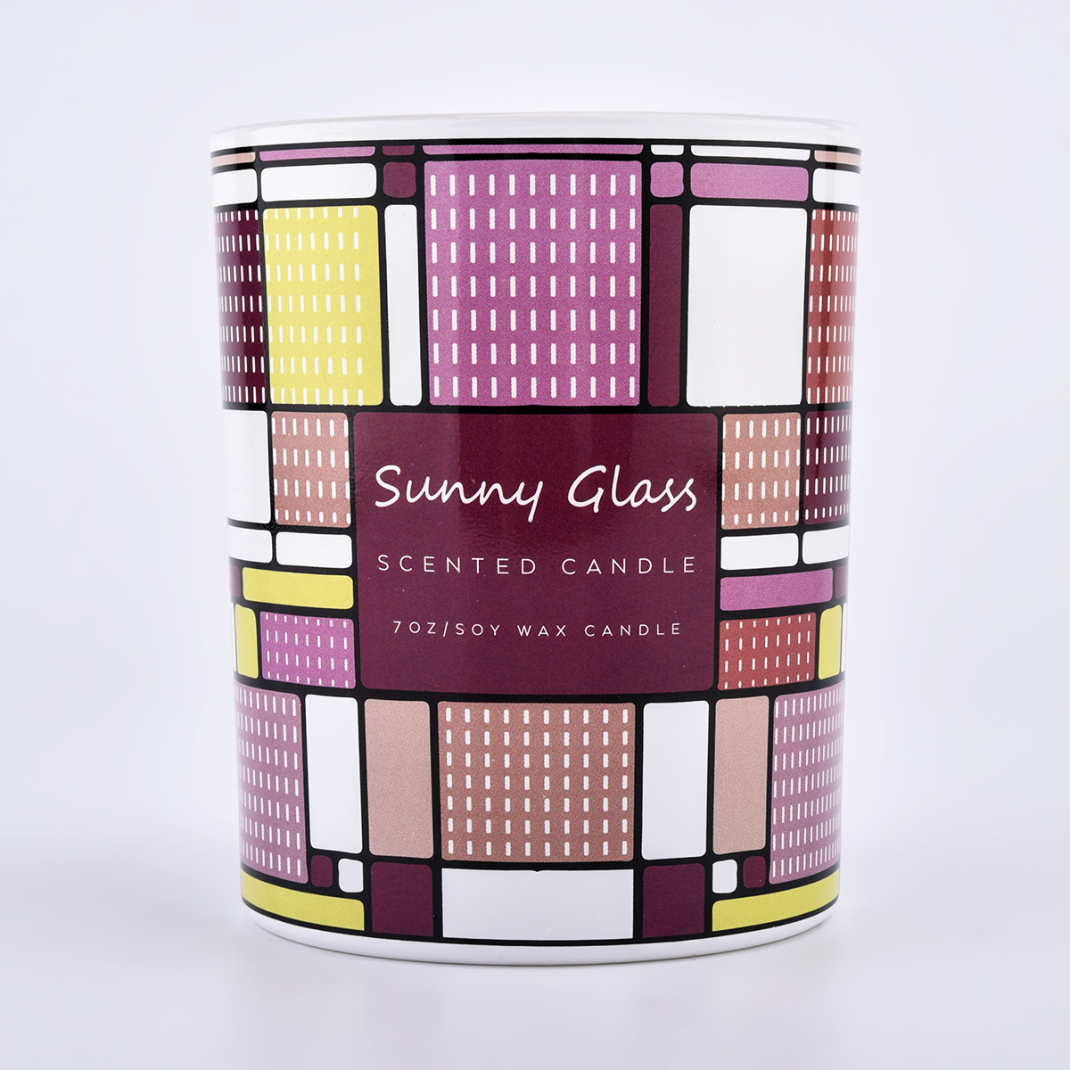 Luxus-Design-Glasgefäß 8 Unzen 10 Unzen 12 Unzen Kerzenglas aus Glas mit Wohnkultur