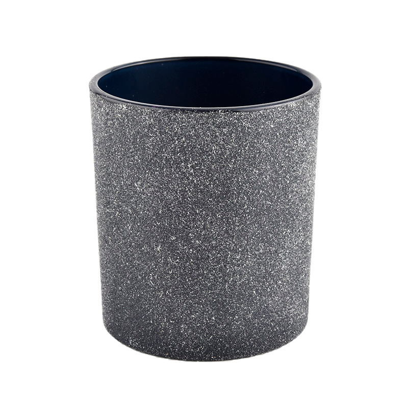 Black glass candle jars high quality Glass Candle holder