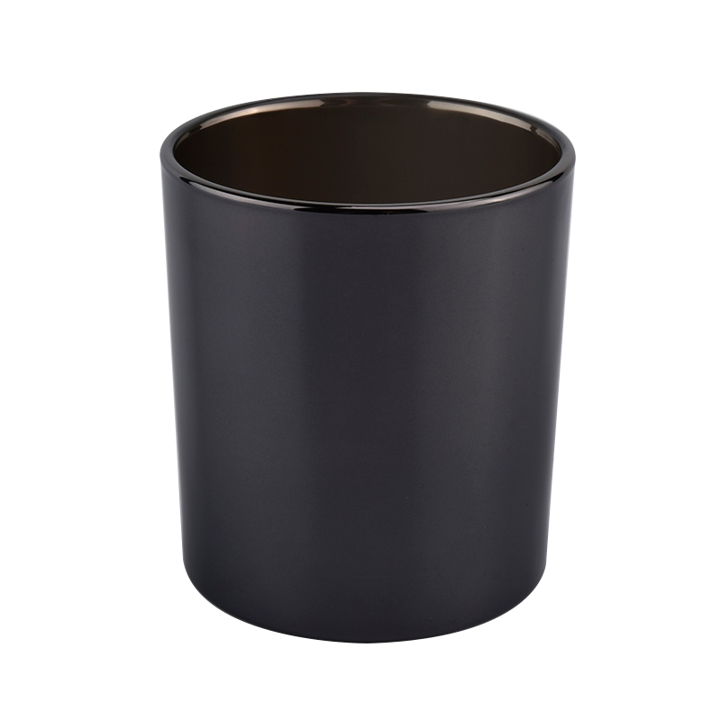 luxury 10oz glass candle jars black glass candle holders