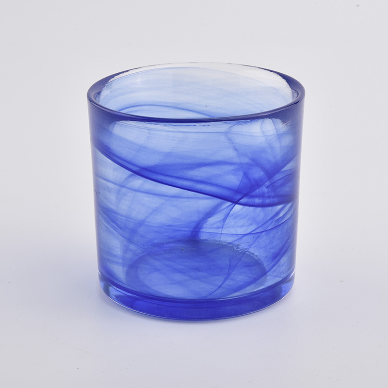 home decor black crack glass candle jars manufacturer - COPY - thlvds