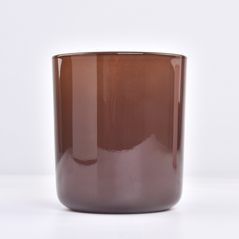 home decor amber 14oz round bottom glass candle holder