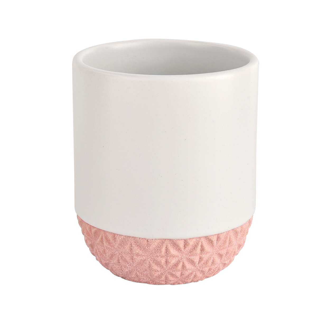 Custom pink bottom ceramic candle jars for home decor wedding