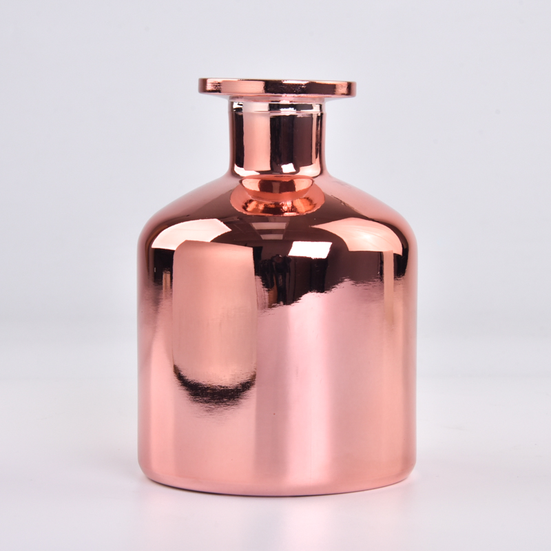 Karstā izpārdošana rozā zelta 8oz stikla difuzora pudele 250ml vairumtirdzniecībai