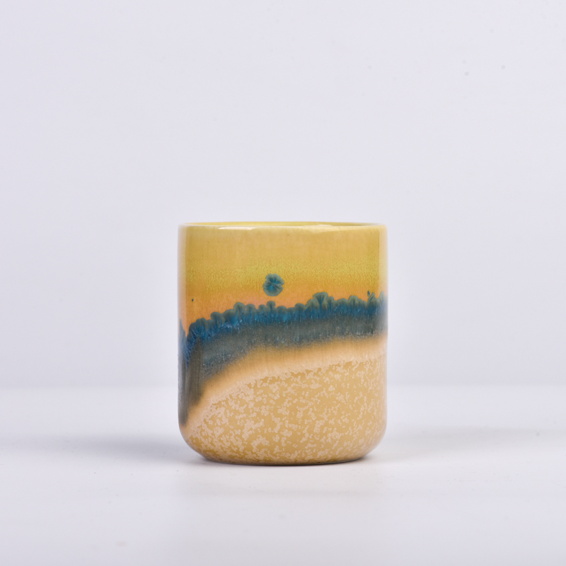 7 oz decorative ceramic vessel unique candle jar