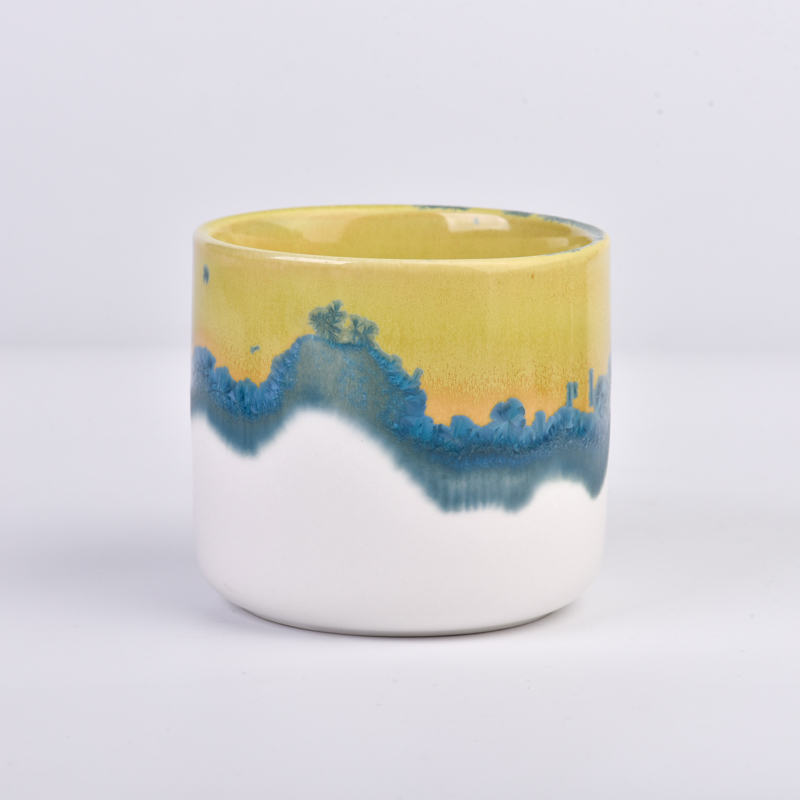 Design nou borcan de 10 oz borcan de 12 oz pe borcanele de lumânare din ceramică în comerț cu ridicata