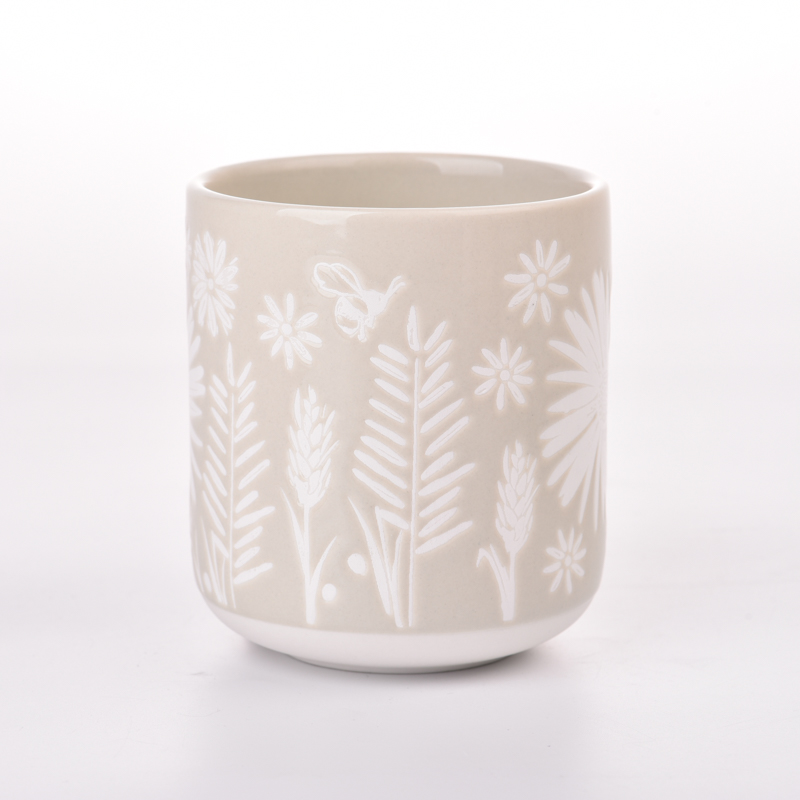 Flower pattern ceramic candle jars from Sunny - COPY - ogvtmp