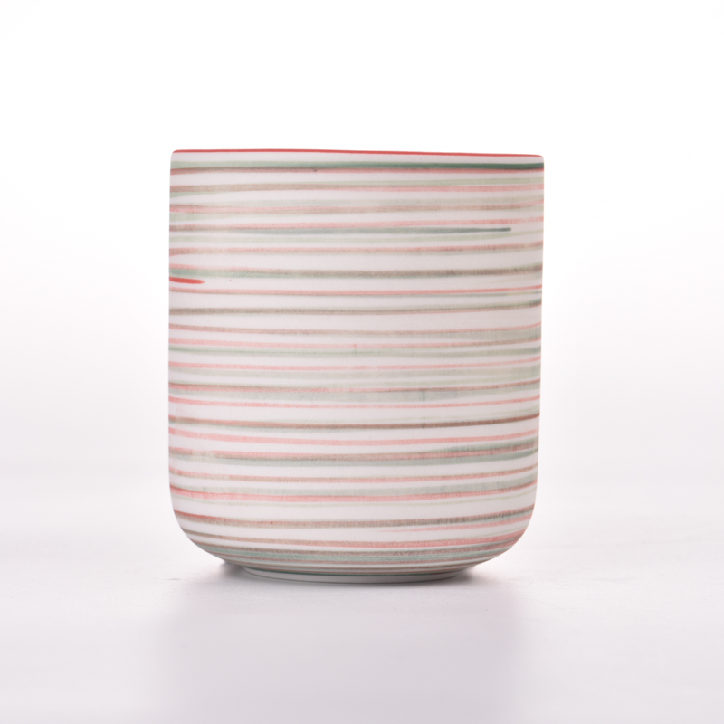 New arrival ceramic candle jar empty ceramic candle vessel wholesale