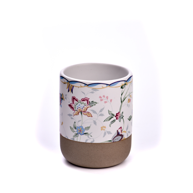 home deco 5oz artwork ceramic candle jar