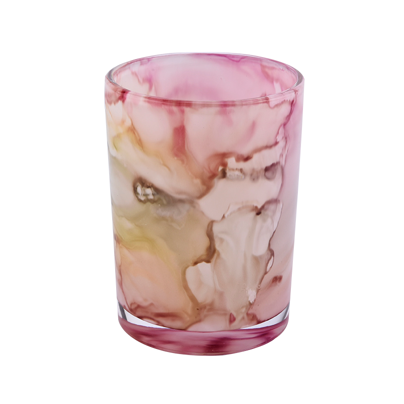 Luxury colored handmade glass candle jar for home gift​​​​​​​