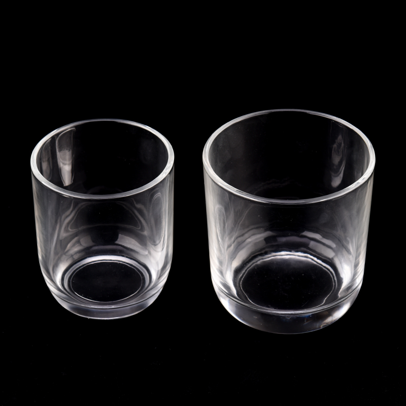 Nye ankomne 12 oz glas stearinlysbeholder rundbundet stearinlysglas