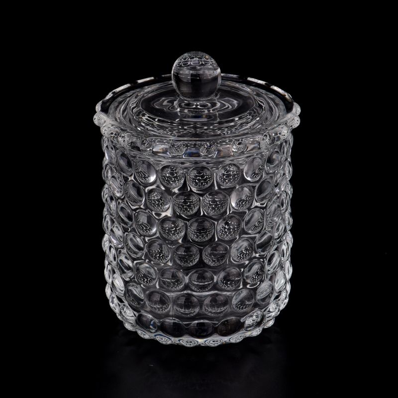 wholesale glass candle jar with lids for soy wax
