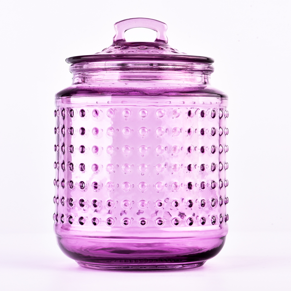 Bubble glass candle jar na may mga takip at lalagyan ng kandila