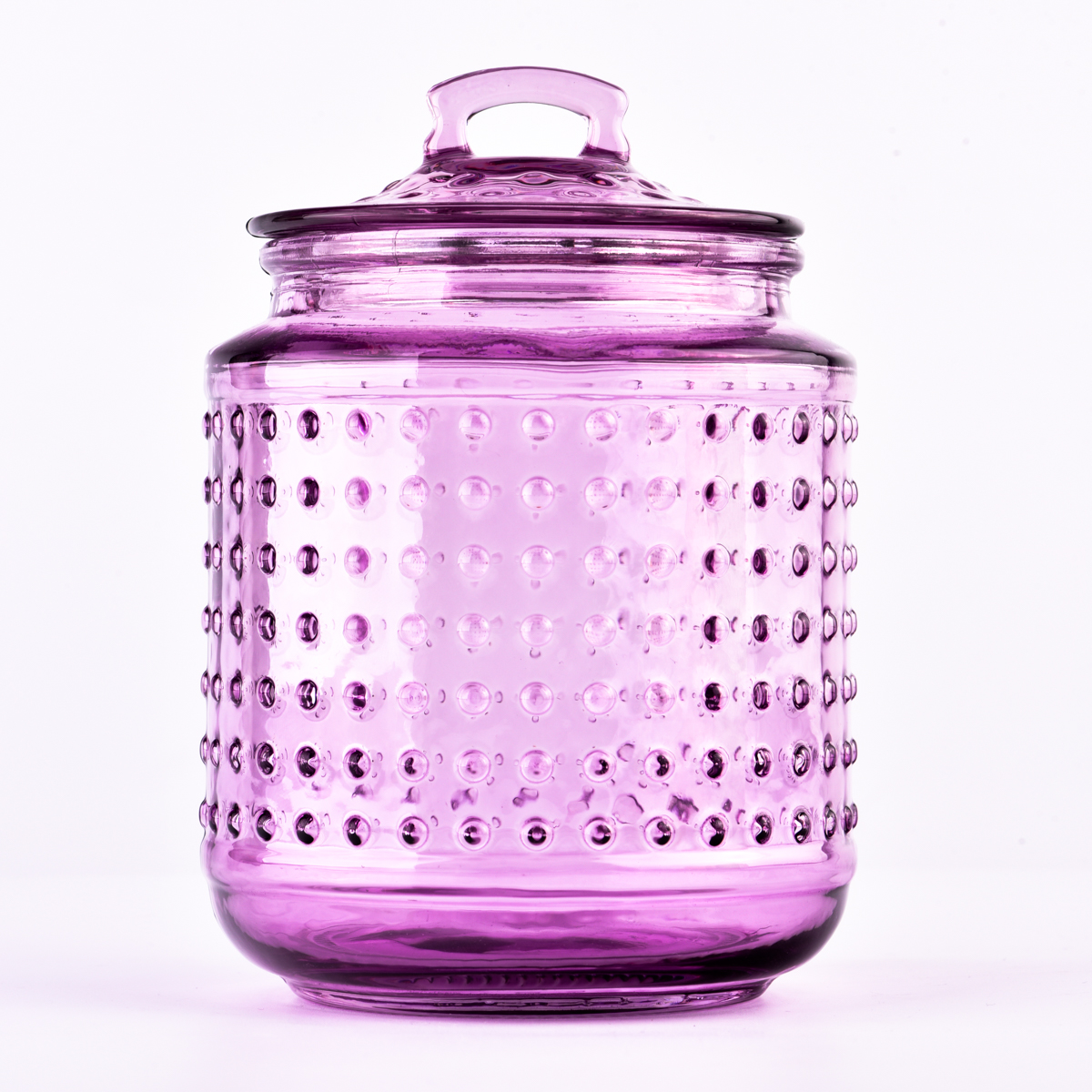 Bubble glass candle jars with lids and candle holders