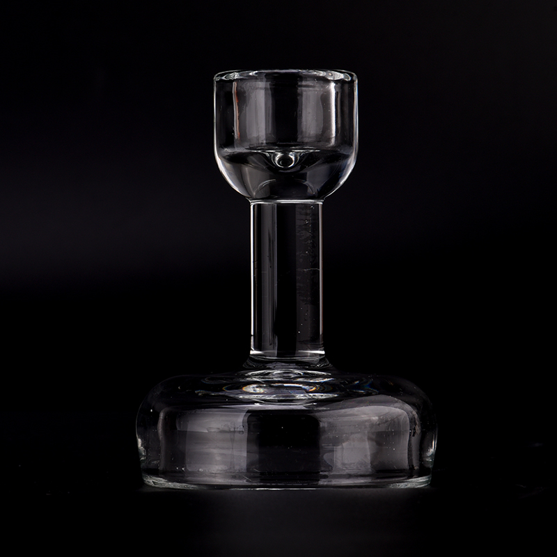 Custom 7ml clear glass candle holder glass candlestick