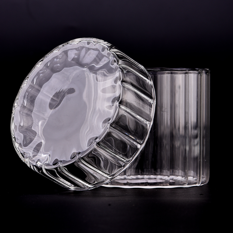 用于蜡烛制作的带盖硼硅酸盐玻璃蜡烛罐