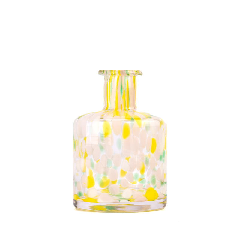 frasco difusor de vidro colorido soprado à mão de luxo