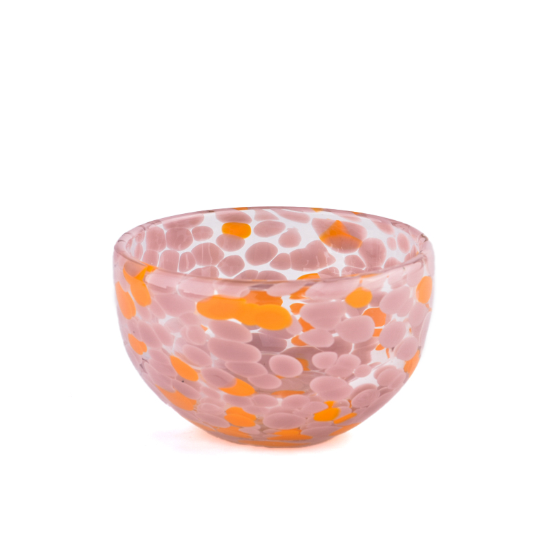 kamay gumawa ng marangyang kulay glass candle bowl