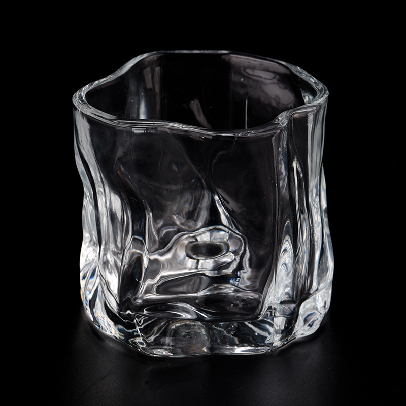 Neu gestaltetes, luxuriöses, gedrehtes 8-Unzen-Glasgefäß für den Großhandel