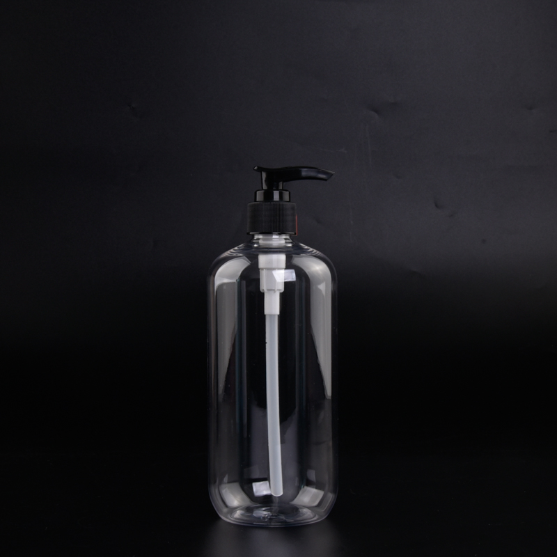 Персонализирана 400 ml прозрачна пластмасова PET бутилка за шампоан Бутилка за масло за коса с помпа за лосион