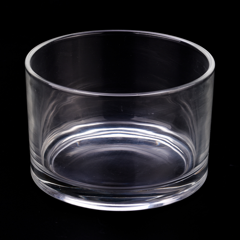 Голям стъклен буркан за свещи с 3 фитила на едро за домашен декор