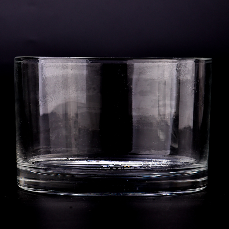 Luxury customized large 3 wicks glass candle jar