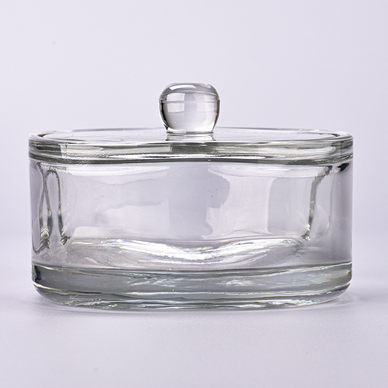 Portavelas de cristal decorativo de boca ancha, recto, 10 oz, 12 oz, 14 oz, con asa para boda, nuevo