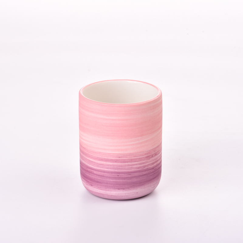 Wholesale empty ceramic candle vessels luxury bulk scented candle jar