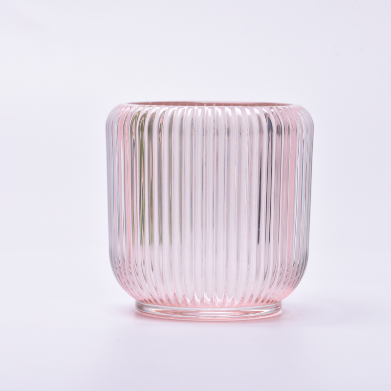 růžové skleněné nádoby na svíčky jedinečný skleněný svícen