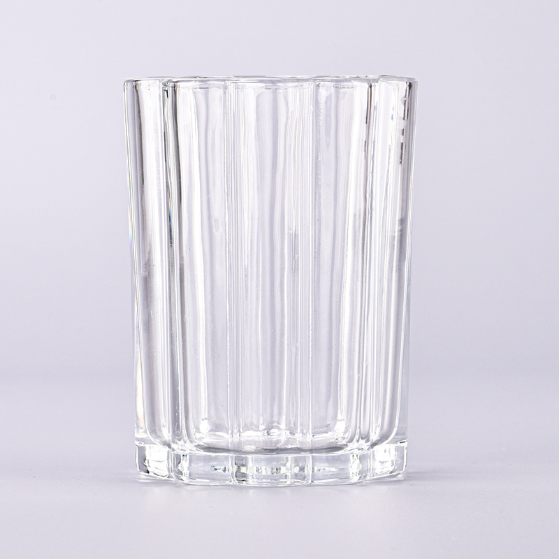 Engros 10oz lysestake i klart polygonglass