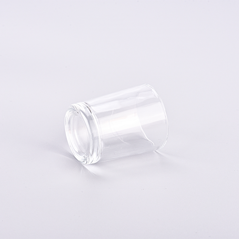 74ml small capacity transparent glass candle jar