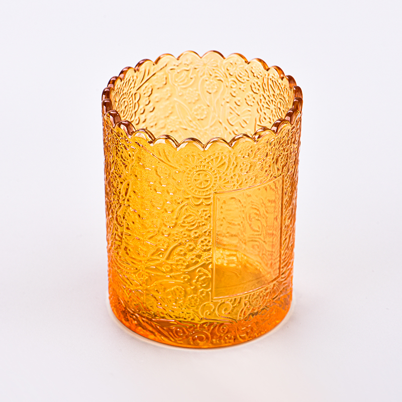 Luksusowy świecznik z wytłaczanego szkła o masie 7 uncji w sprzedaży hurtowej