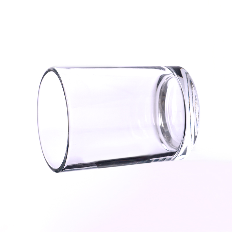 Wholesale clear 350ml glass candle holder candle vessels for candle making