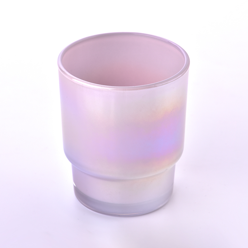 Factory direct sales powder purple gradation glass candle jars