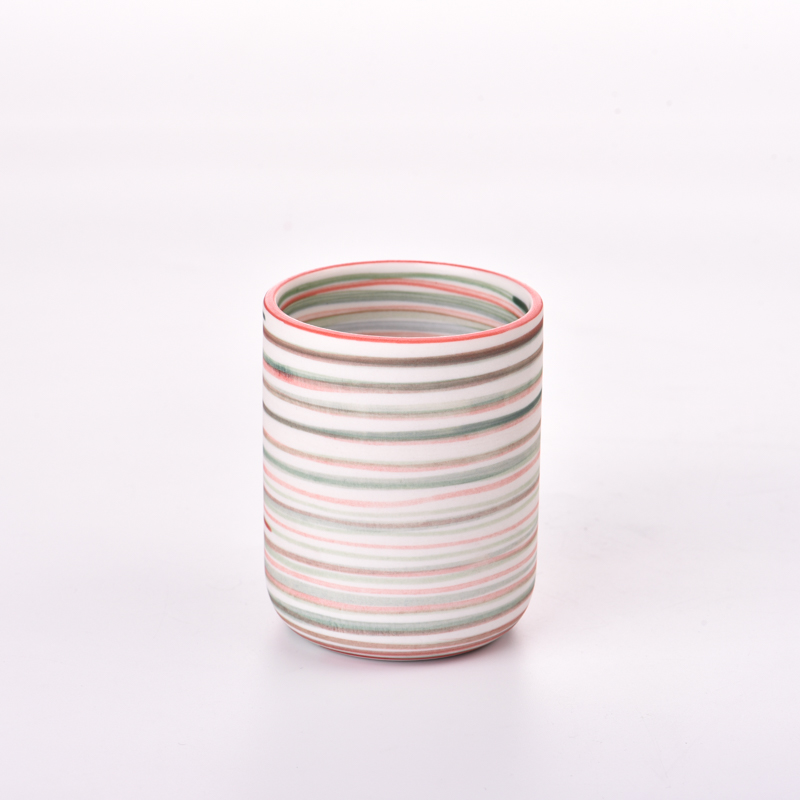 Votiv-Keramik-Kerzenglas, Teelicht-Großhandel, Keramik-Kerzenbehälter mit Heimdekoration