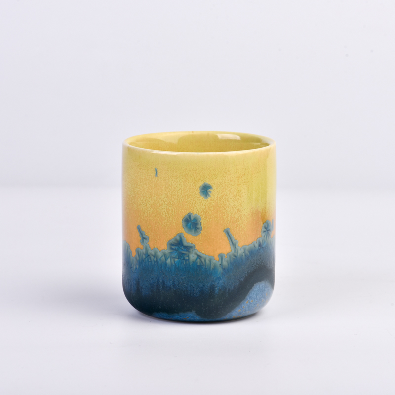 6oz colors glazing ceramic candle holder