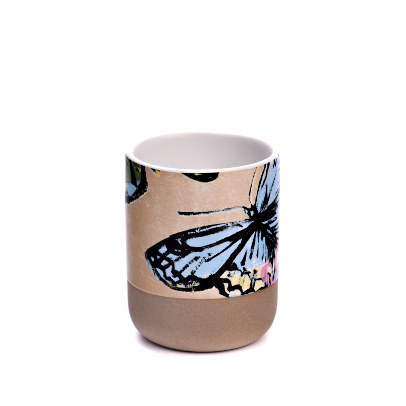 Custom Empty Unique Porcelain Candle Holder Ceramic Candle Jar Para sa Paggawa ng Kandila