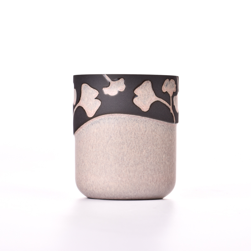 dekorasi rumah 5oz keramik toples lilin keramik kaca khusus
