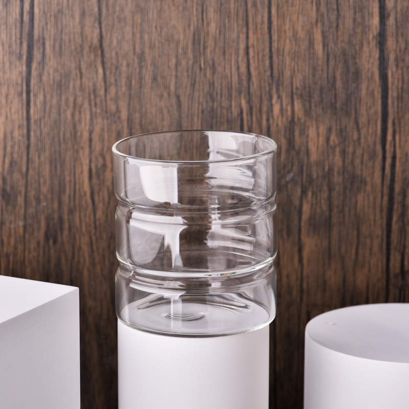 2024 新款独特设计硼硅酸盐玻璃蜡烛罐和烛台