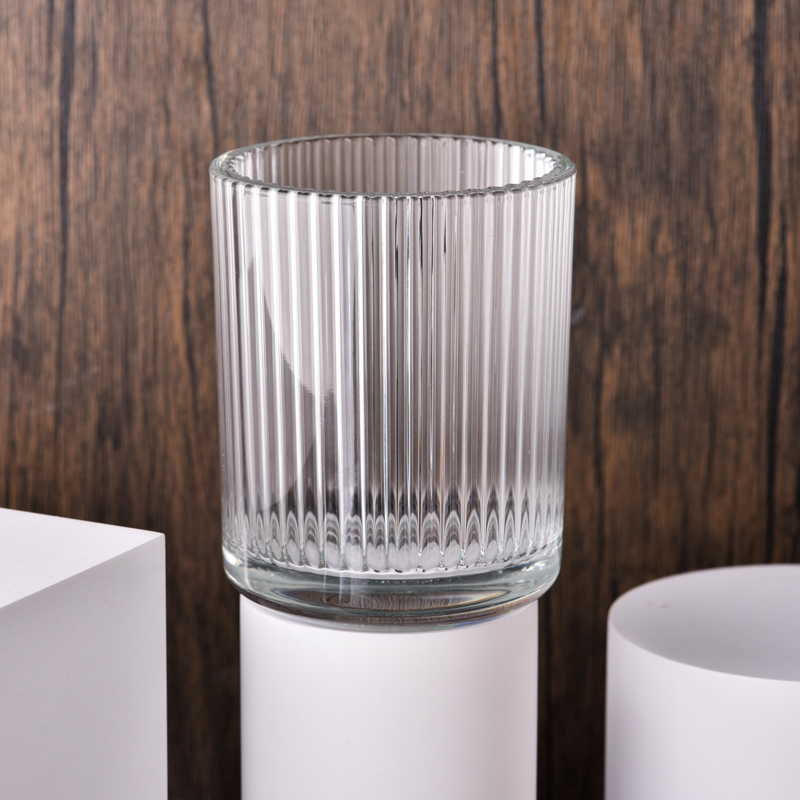 Луксозни релефни стъклени съдове за свещи от Sunny Glassware