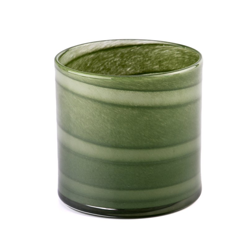 Wholesale green glass candle jar manufacturers