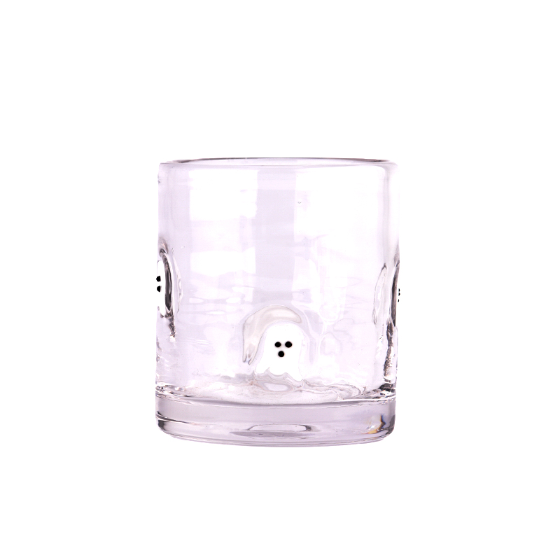 Ghost Glass ikhandlela iingqayi For Holiday Decoration