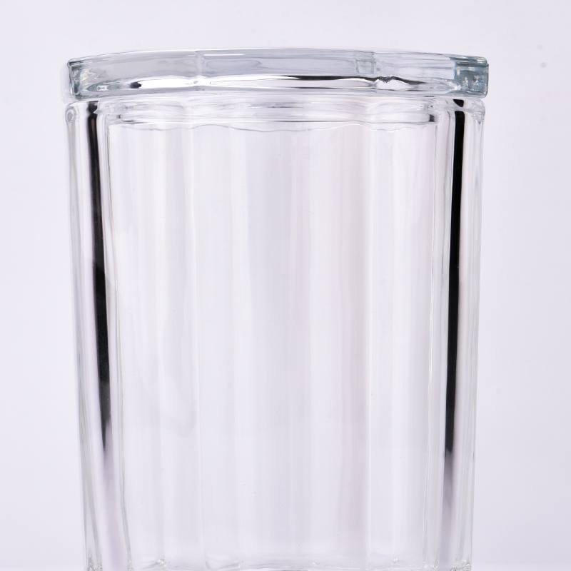 Large capacity glass candle jars with lids for candle making